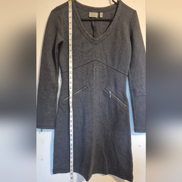 Athleta Dark Gray Long Sleeve Dress - Picture 2 of 6